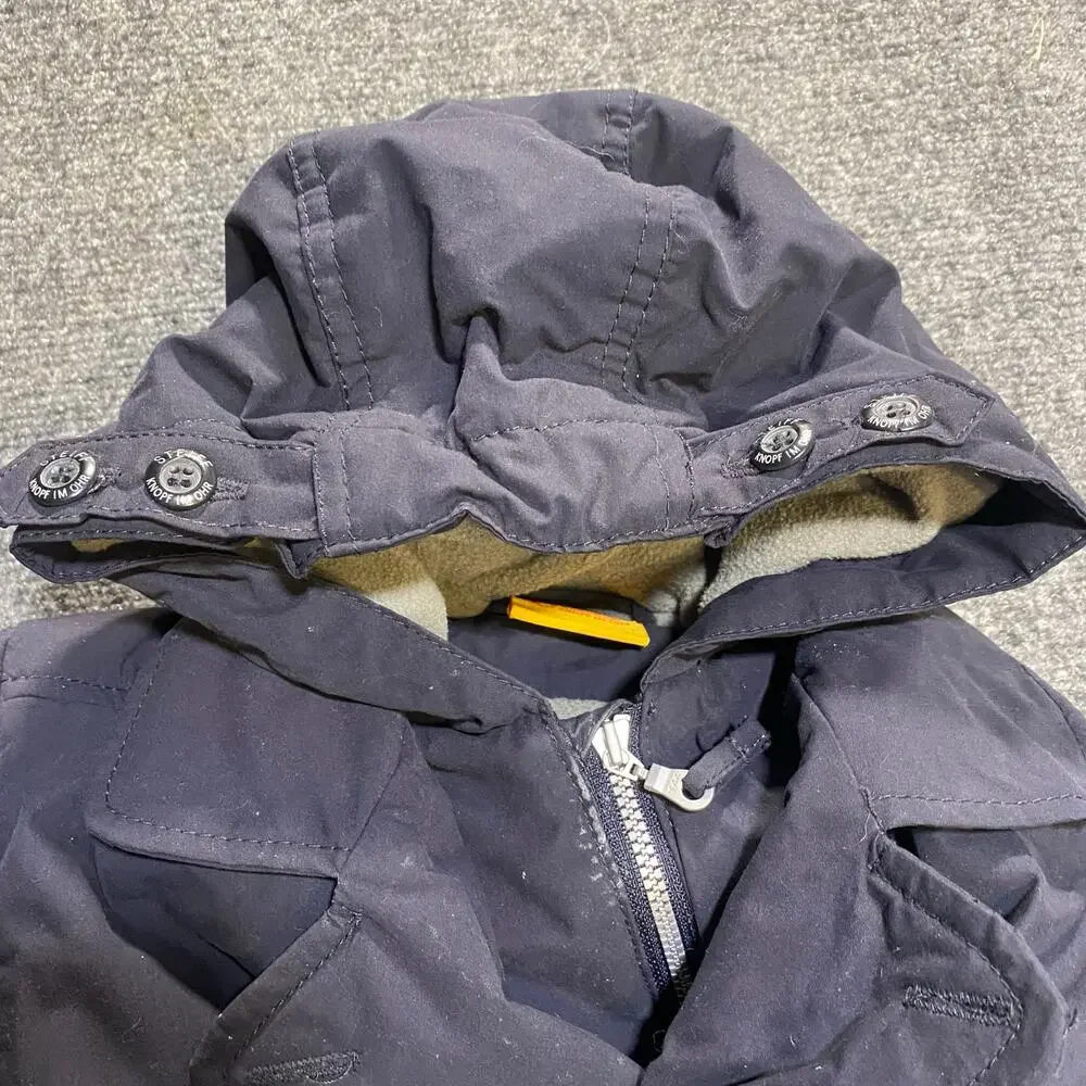 Steiff Kids 18 Month Reflective Trim Navy Blue Winter Jacket Coat Hooded Lined